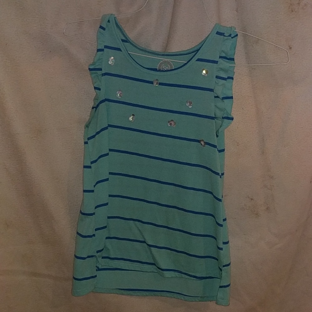 Striped shirt with flowers